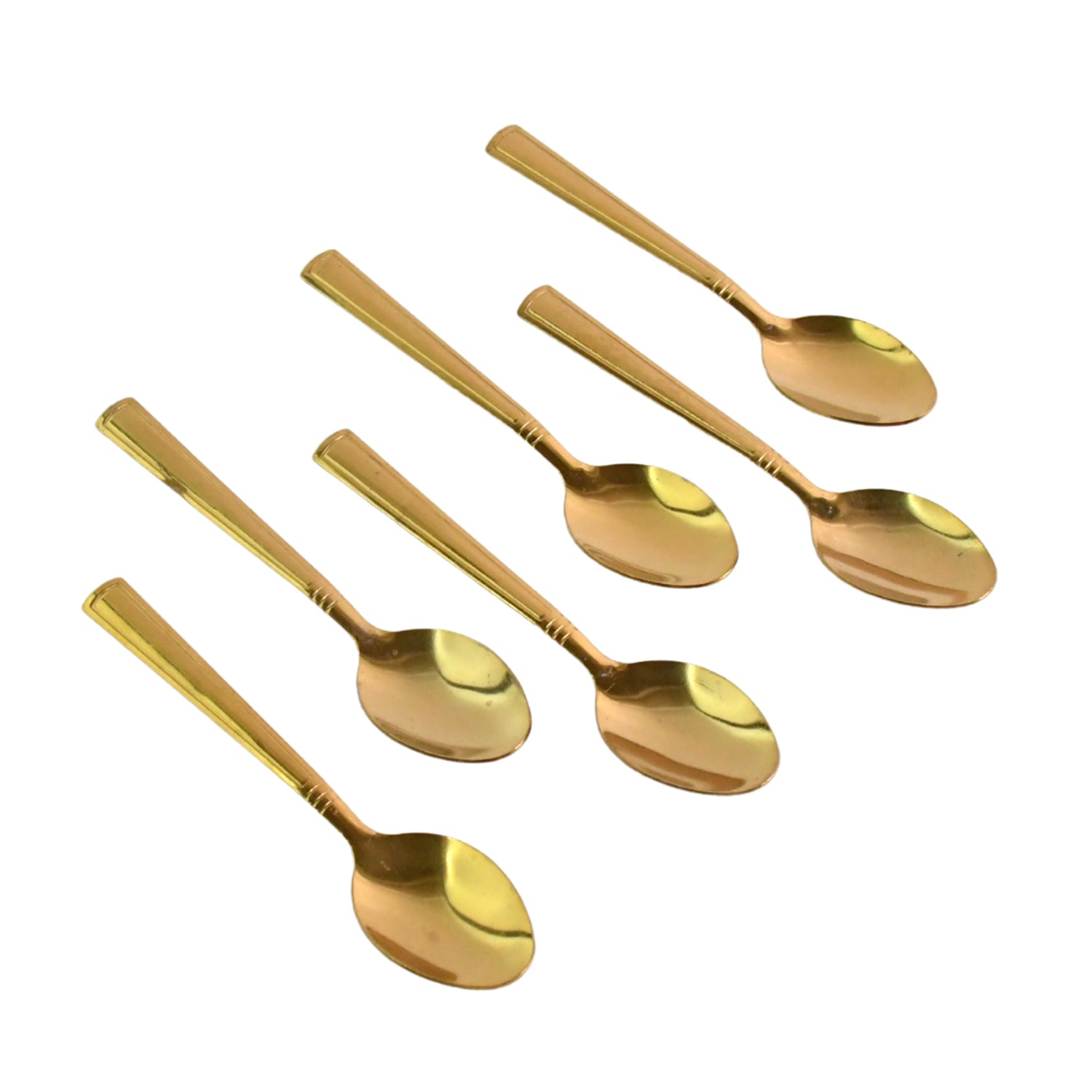 Premium Luxurious Stainless Steel Coated Spoons (6 Pcs Set / Golden) Premium Luxurious Stainless Steel Coated Spoons (6 Pcs Set / Golden)